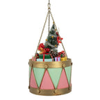 Decoratie Beeld Trommel Ø 21x34/43 cm Roze Groen Metaal