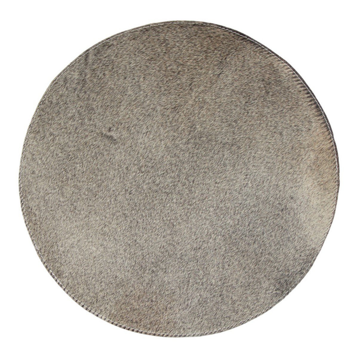 Placemat koehuid rond grijs Ø38cm