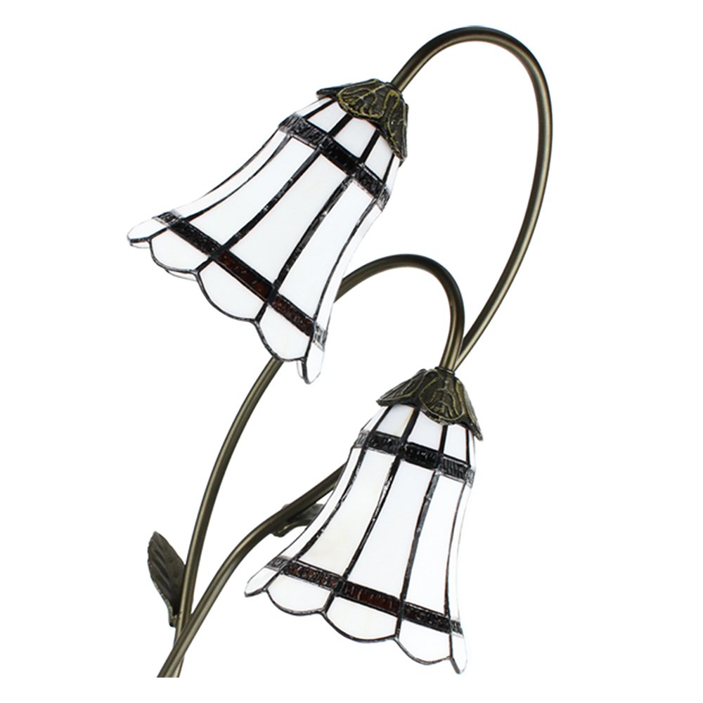 Tiffany Tafellamp 61 cm Bruin met polyresin tiffany bureaulamp