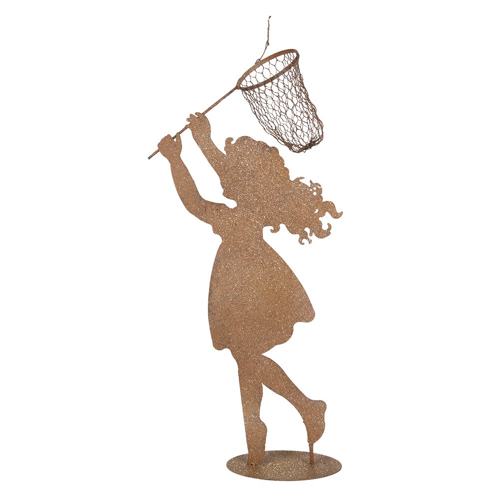 Decoratie Beeld Kind 39x13x87 cm Bruin Metaal