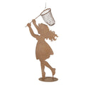 Decoratie Beeld Kind 39x13x87 cm Bruin Metaal