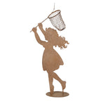 Decoratie Beeld Kind 39x13x87 cm Bruin Metaal