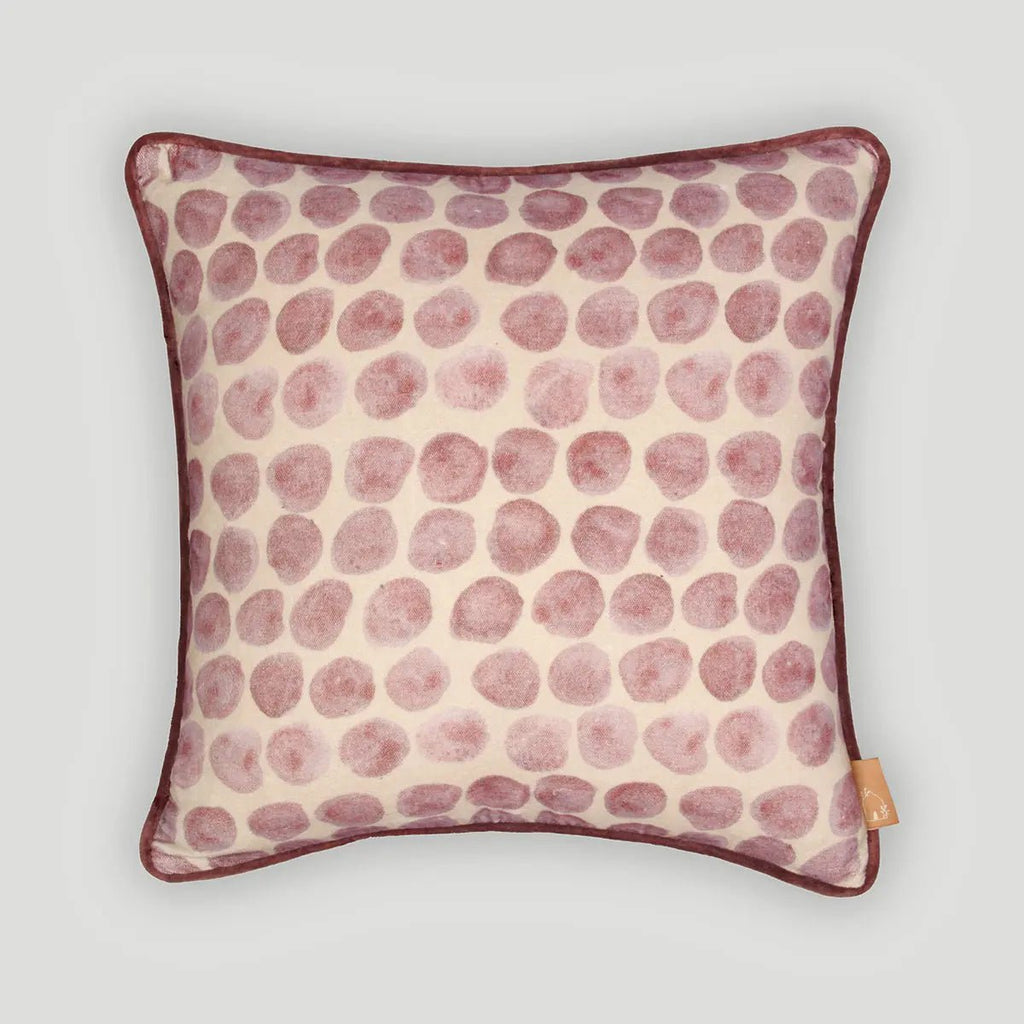 Kussenhoes | Polka Dot lavendel fluwelen kussenhoes van Sanctuary Living