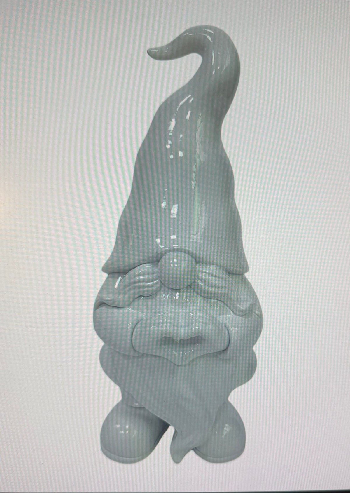 Polyresin kabouter hart wit