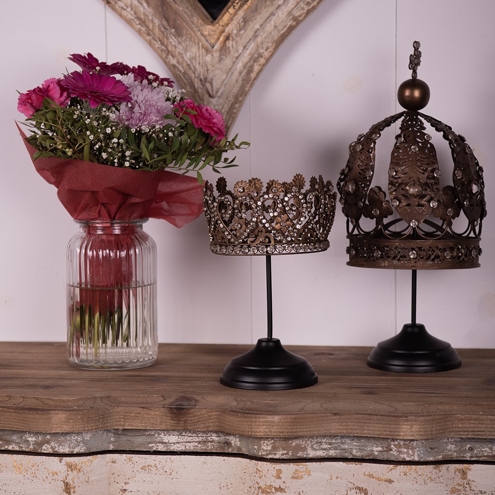 Decoratie Kroon 40 cm Bruin IJzer