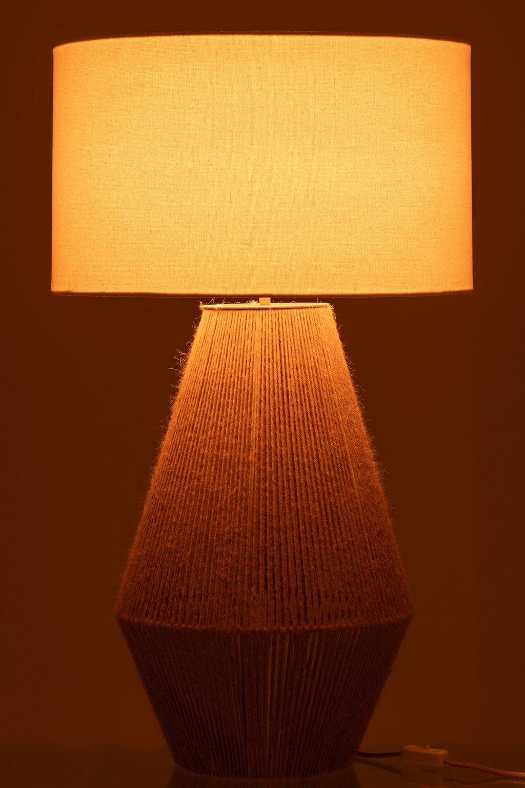 J-Line Lamp Striing Metaal/Jute Naturel
