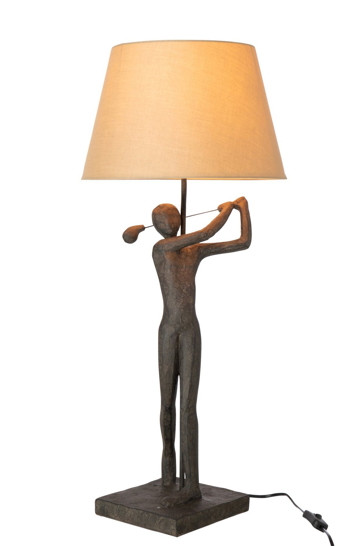 J-Line Tafellamp golfer - polyresin - zwart