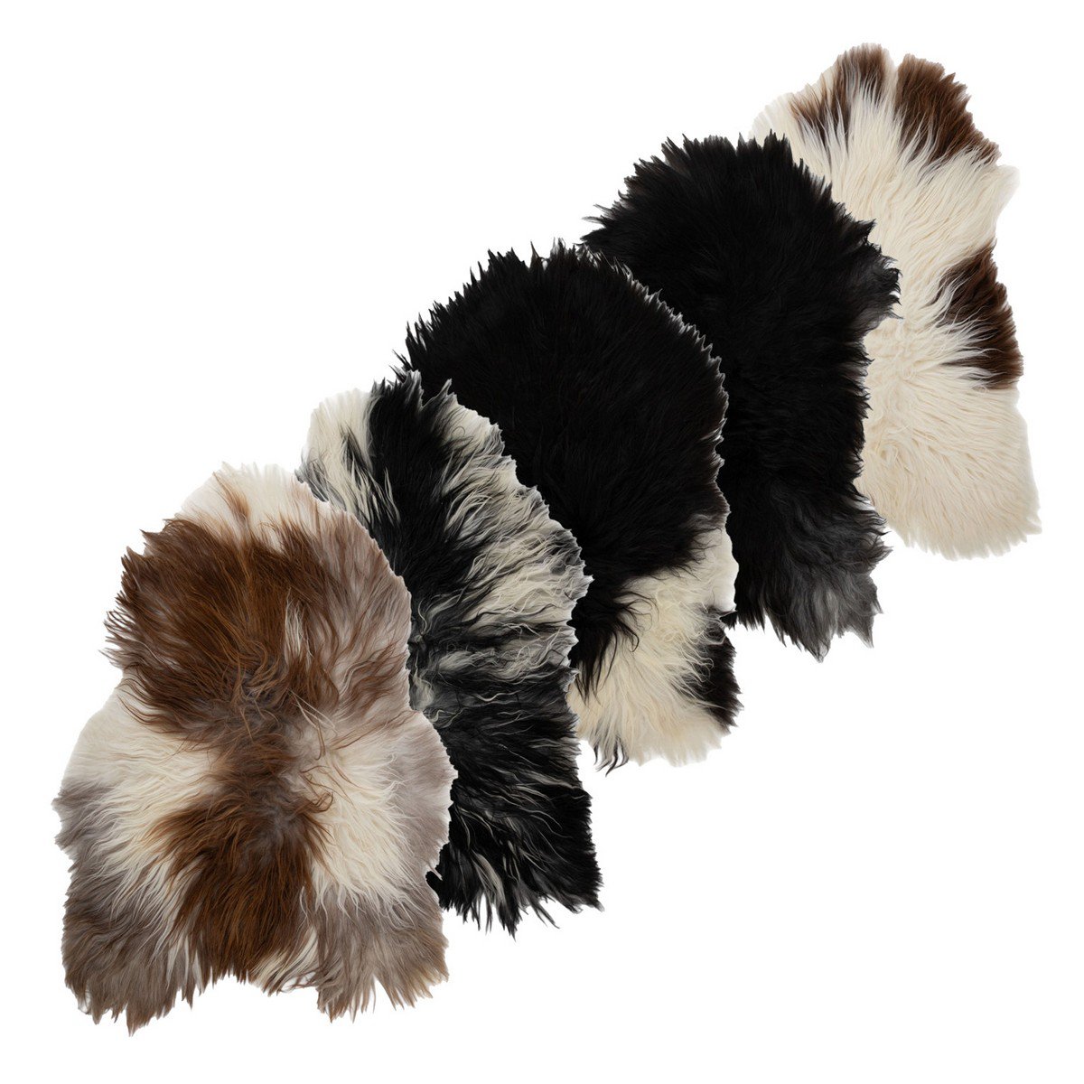 Schapenvacht ijsland multi colour 100-110cm