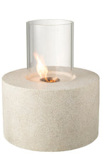 J-Line Tafelhaard Bio-Ethanol Rond Mgo Grijs