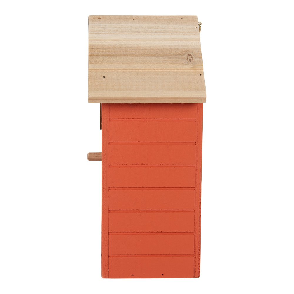 Decoratie Vogelhuis 15x10x22 cm Rood Hout