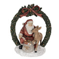 Kerstdecoratie met LED-verlichting Kerstman 23 cm Rood Polyresin