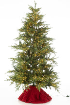 J-Line kerstboom rok Gebreid - polyresin - rood