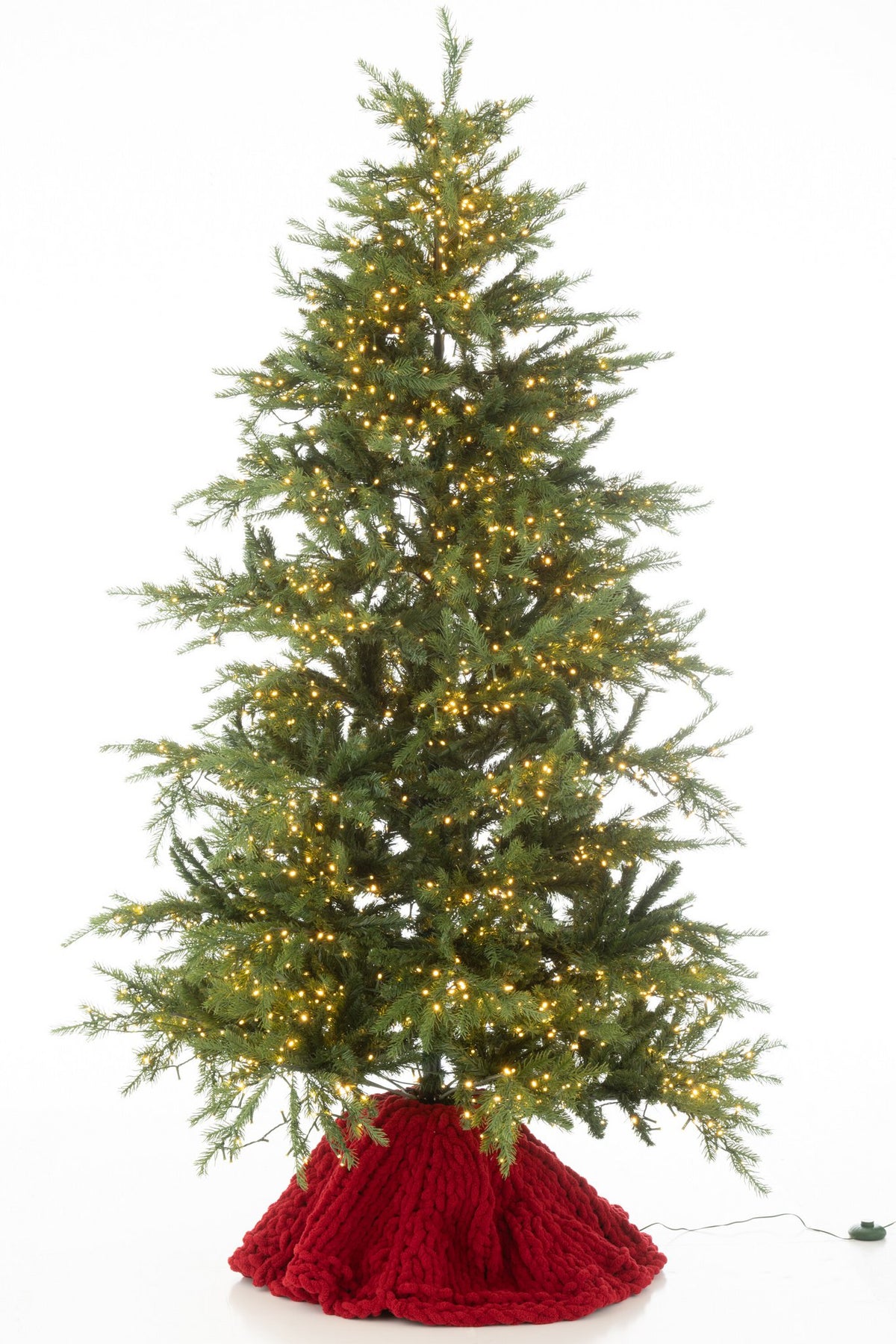 J-Line kerstboom rok Gebreid - polyresin - rood