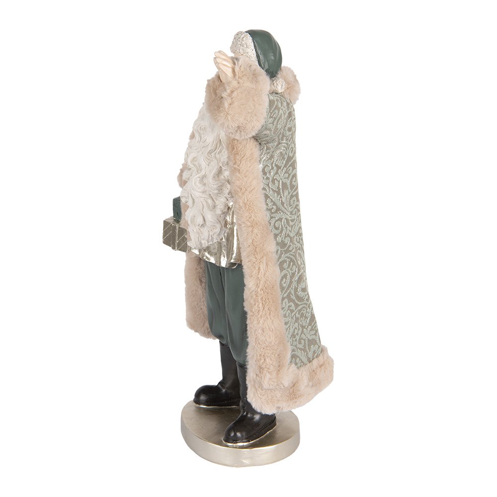 Kerstdecoratie Beeld Kerstman 20x15x42 cm Beige Kunststof