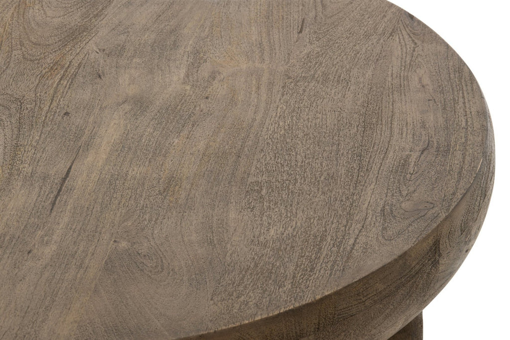 J-Line Ronde salontafel - mangohout - donkerbruin