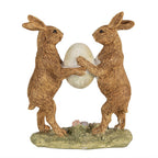 Beeld Konijn 21 cm Bruin Polyresin