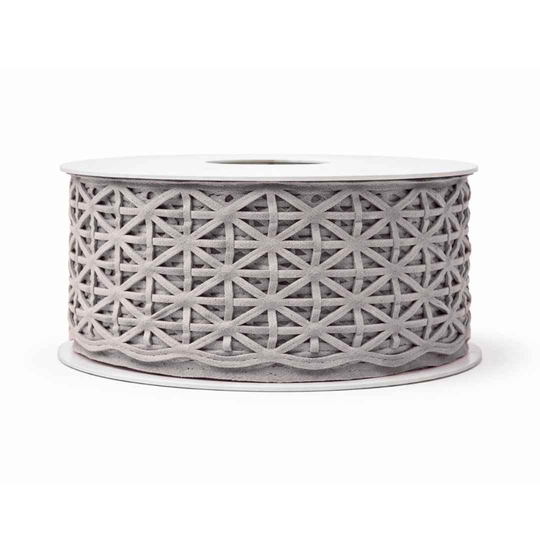 Velvet Lint – Gestanst Patroon – Grijs