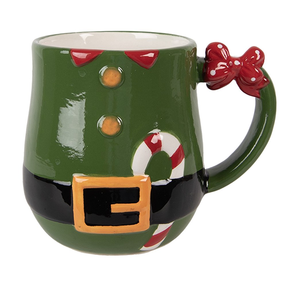 Mok Kerstman 400 ml Groen Keramiek