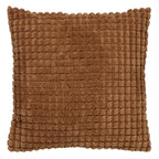 Dutch Decor Rome - Kussen 45x45 cm - Effen kleur - 3D-structuur - Tabaksbruin - Bruin