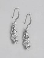 Hangende oorbellen met CZ-oorbellen van sterling zilver – gerhodineerd – lengte 1,5 cm