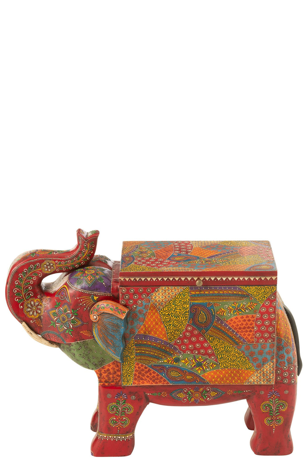 J-Line Koffer Olifant Delhi Mango Hout Mix