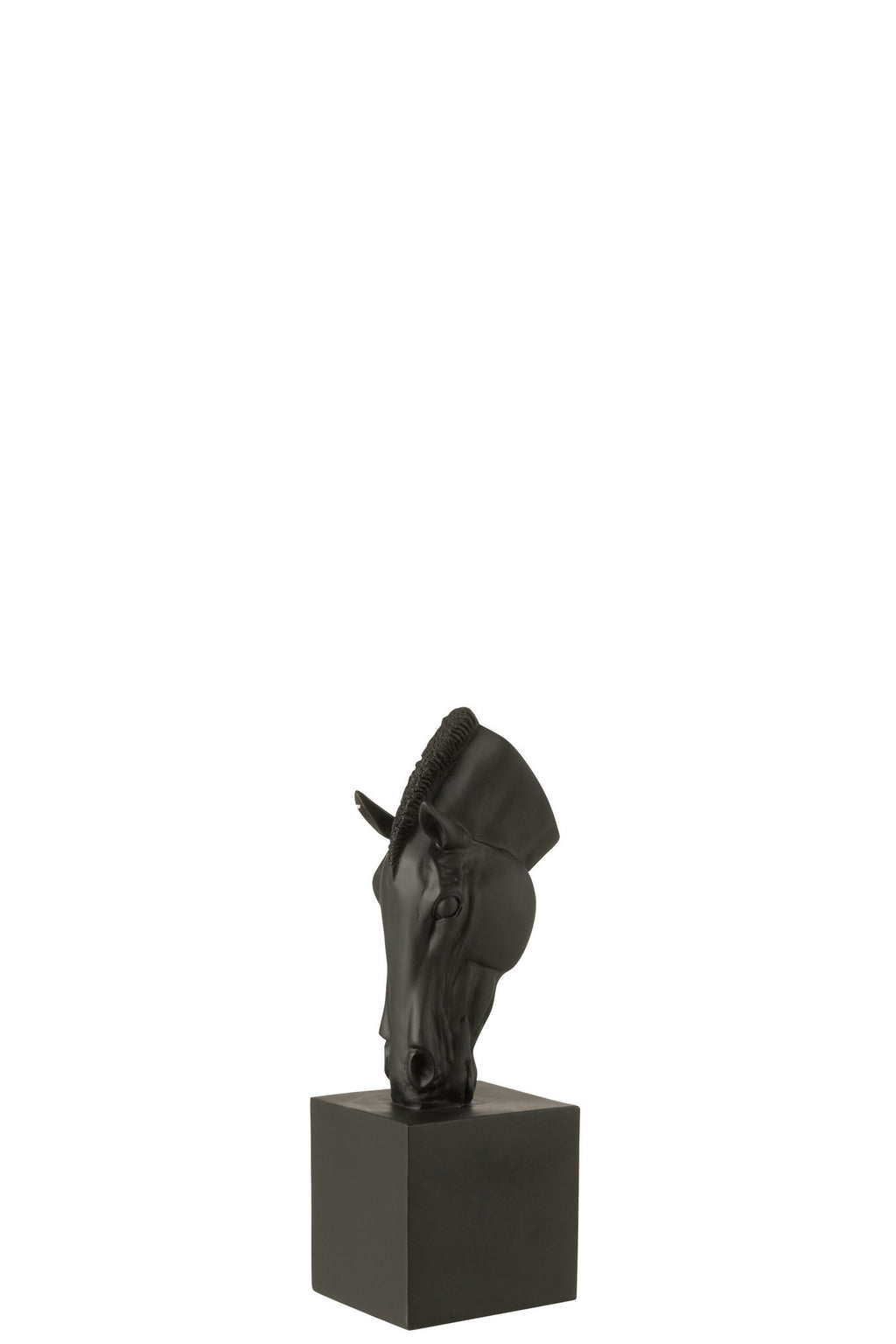 J-Line decoratie Paard Op Voet - polyresin - zwart - S
