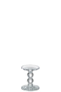 J-Line kaarshouder Druppels - glas - transparant - small