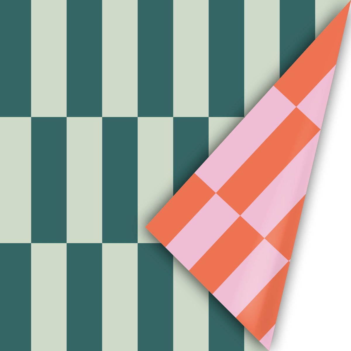 Colorblocking Xmas - Rollen cadeaupapier - 10 stuks