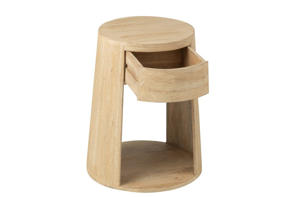 J-Line Bijzettafel Drawn Mango Hout/Mdf Naturel