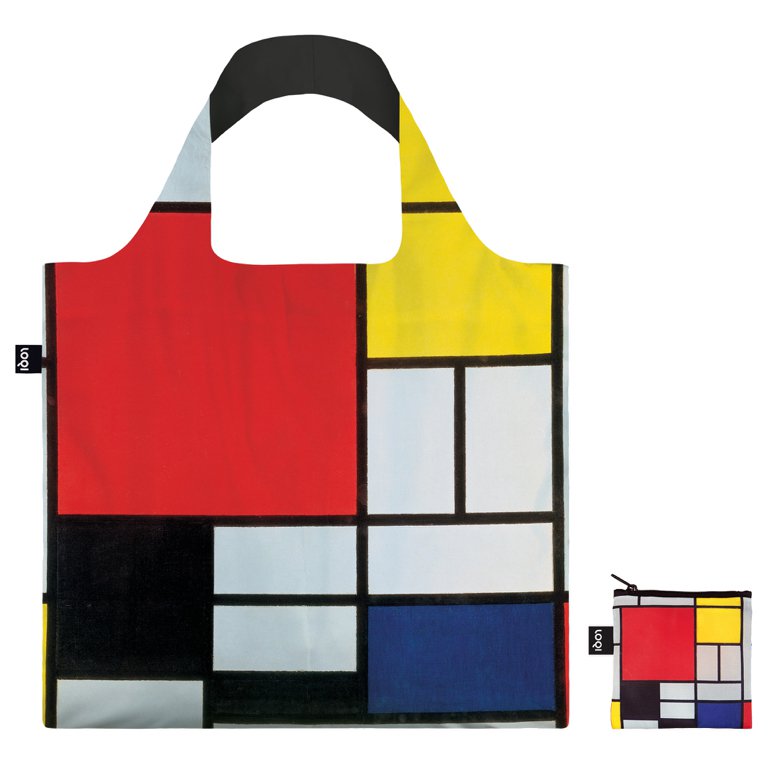 Loqi Bag Large - Composition with Red, Yellow, Blue and Black gerecycled
