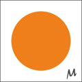 Blanco etiketten - Rond 35mm - fluor oranje