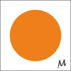 Blanco etiketten - Rond 35mm - fluor oranje