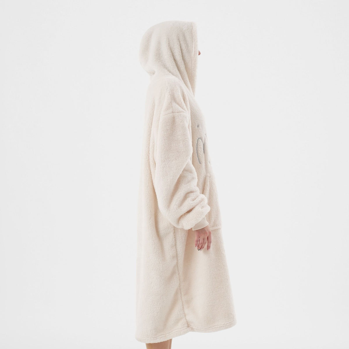 Textino Merry - Hoodie 70x110 cm - Volwassenen - Kerstmis - Bone White - Wit