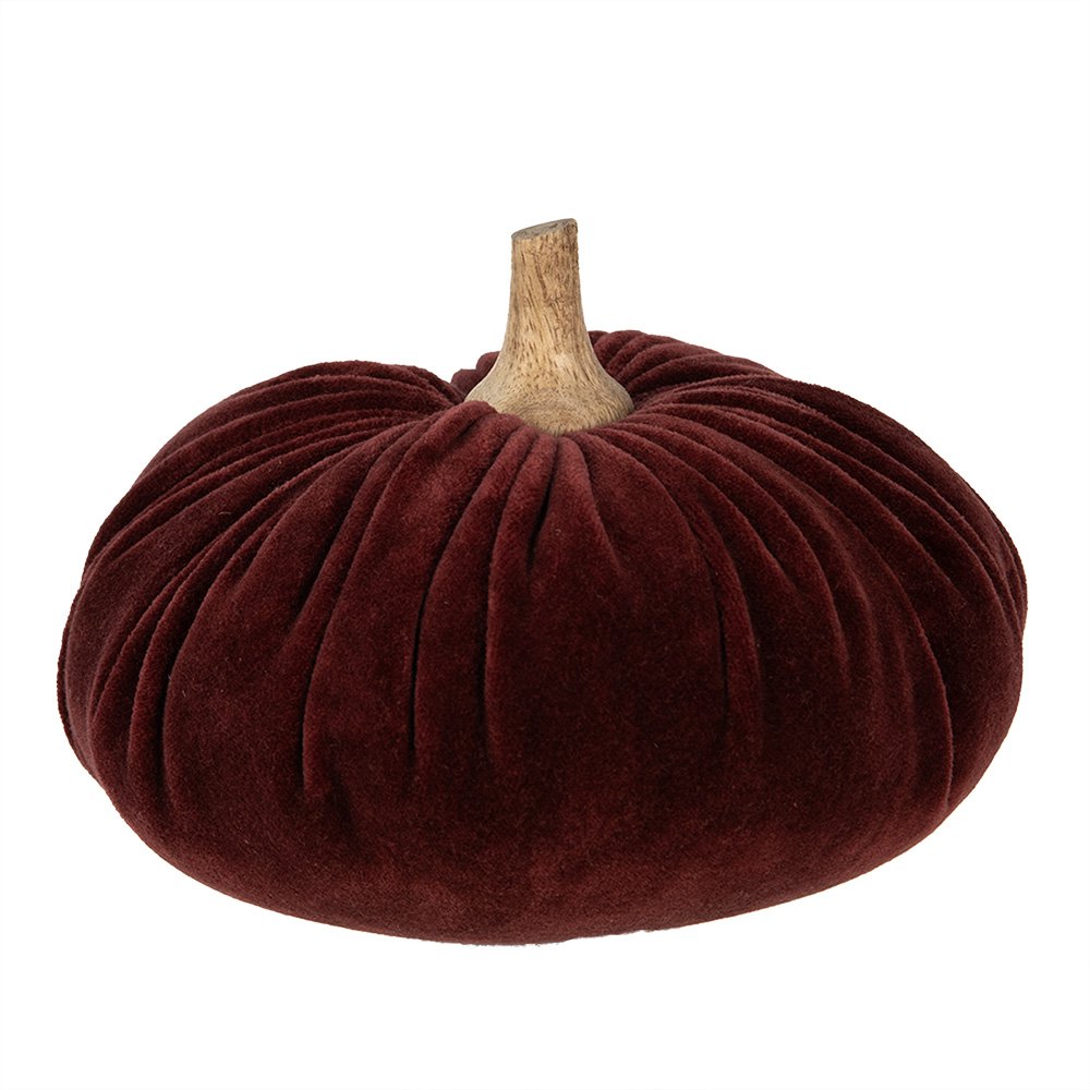 Decoratie Pompoen Ø 20x14 cm Rood Polyester