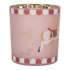 Waxinelichthouder Ø 7x8 cm Roze Glas