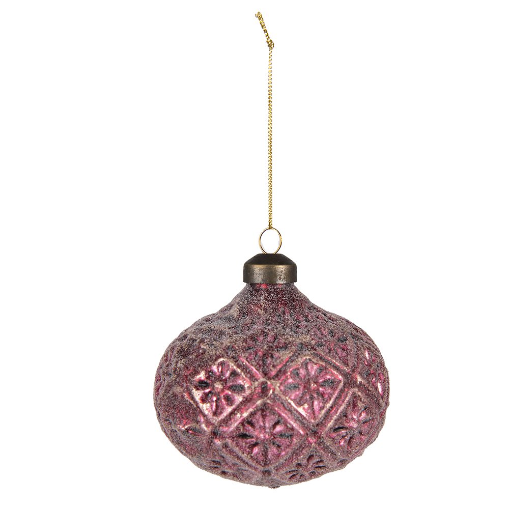 Kerstbal Set van 2 Ø 10 cm Rood Glas Kerstboomversiering