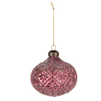 Kerstbal Set van 2 Ø 10 cm Rood Glas Kerstboomversiering