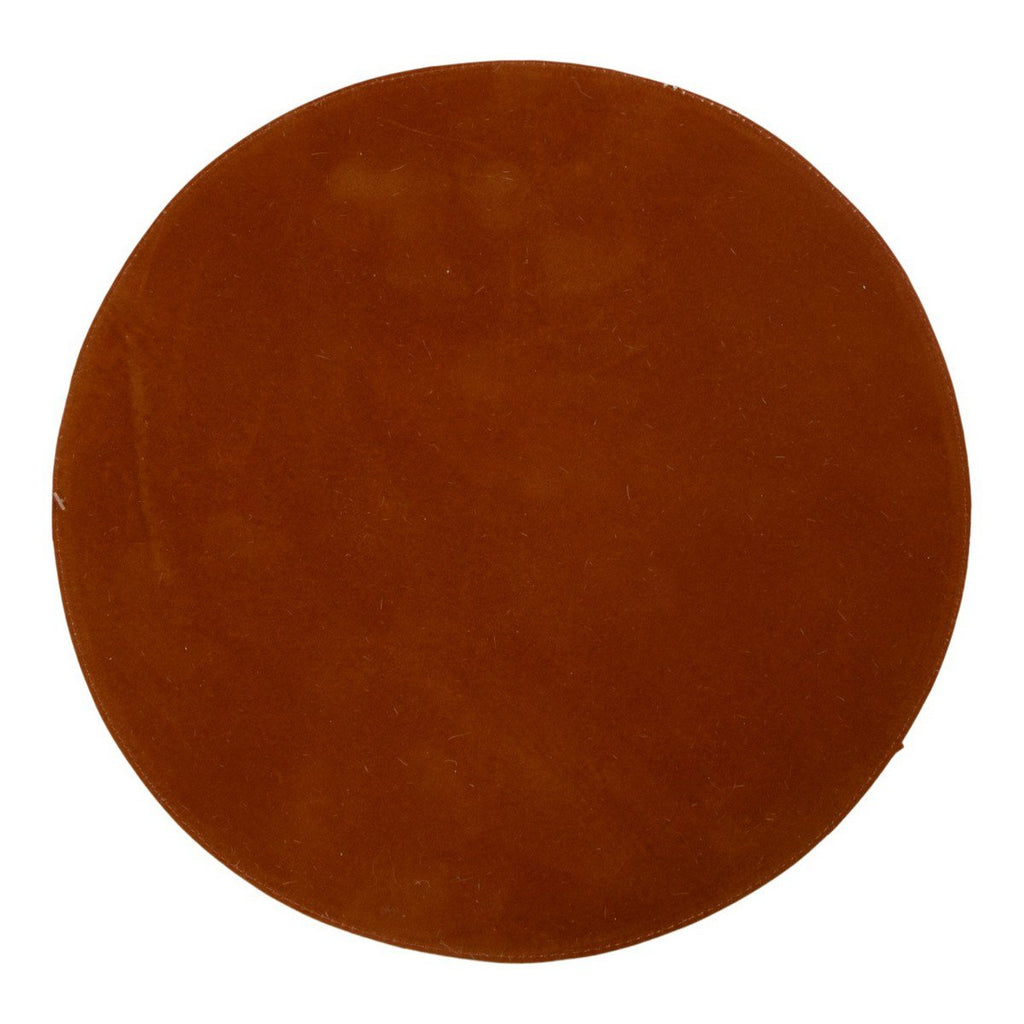 Placemat koehuid rond bruin/wit Ø38cm
