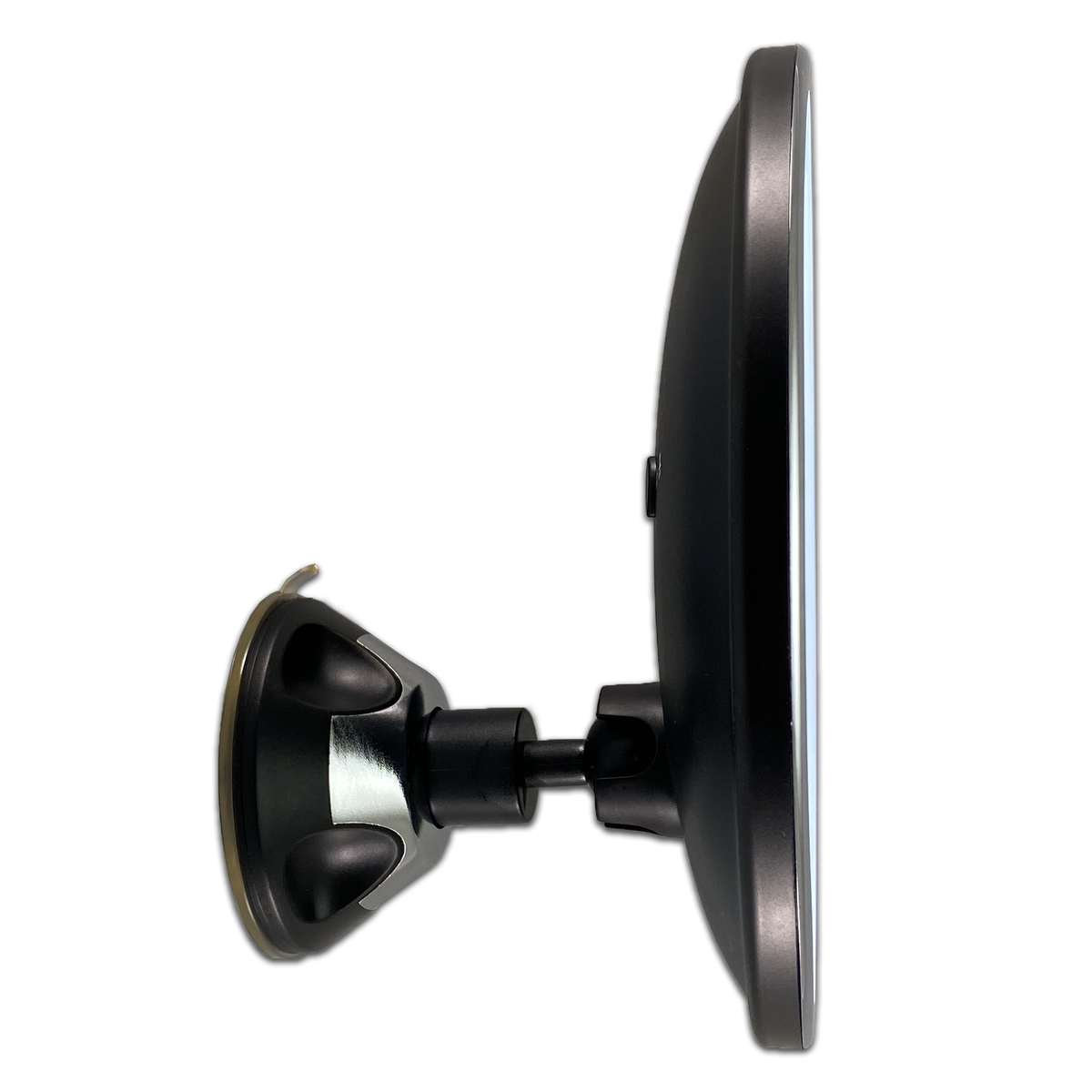 Zuignap Spiegel zwart LED /Ø17cm Badkamer Spiegel