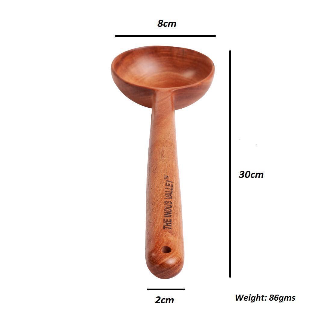Kookgereiset van neemhout – spatels en pollepels – natuurlijke antiaanbaklaag – 5-delig, 37 cm