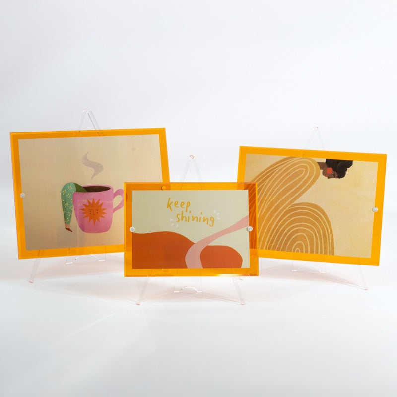 Fotolijst art 20x15cm oranje