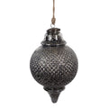 Kerstbal Ø 16x27 cm Zwart Glas Kerstboomversiering