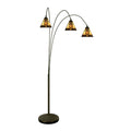Tiffany Vloerlamp 200 cm Beige Glas Staande Lamp