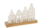 J-Line theelichthouder Base - aluminium - wit