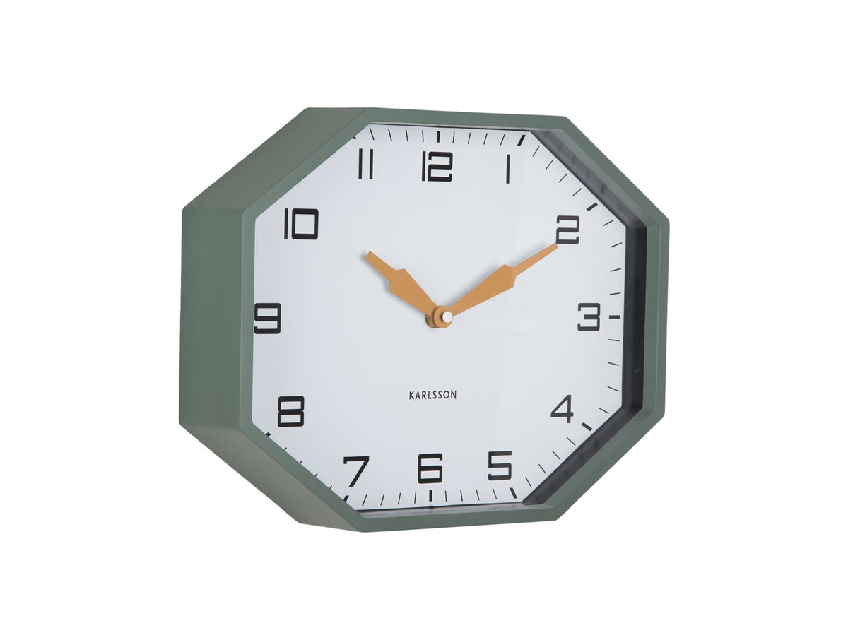 Wandklok moderne fabriek achthoek