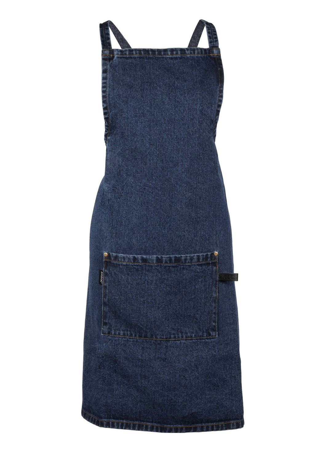 Apron Denim crossback - 75x85 cm, blue