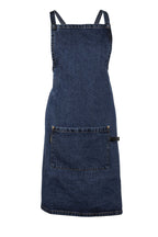 Apron Denim crossback - 75x85 cm, blue