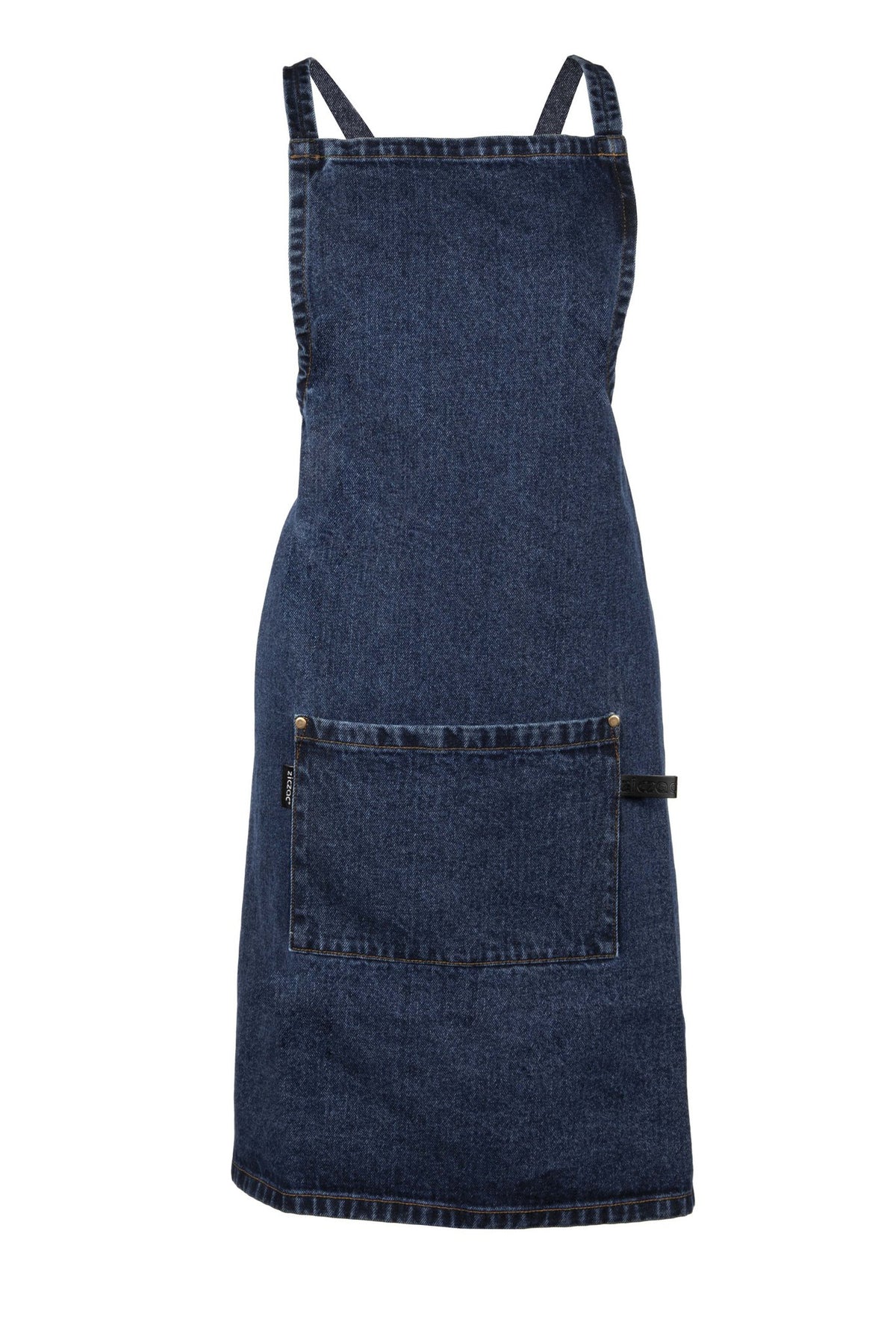 Apron Denim crossback - 75x85 cm, blue