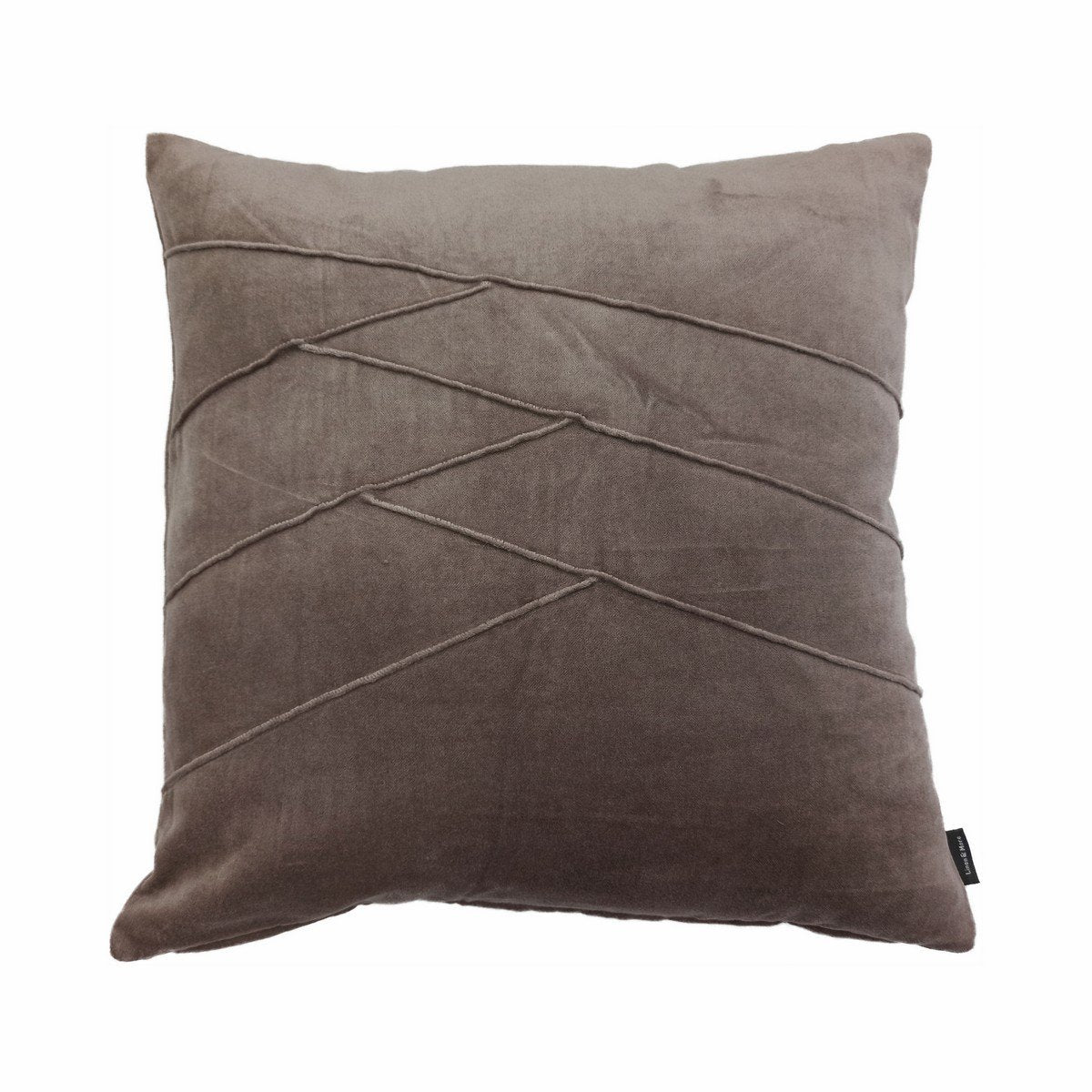 Uneven Pintuck kussen taupe 45x45cm