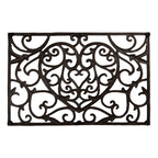 Deurmat Hart 59x39x2 cm Bruin Metaal